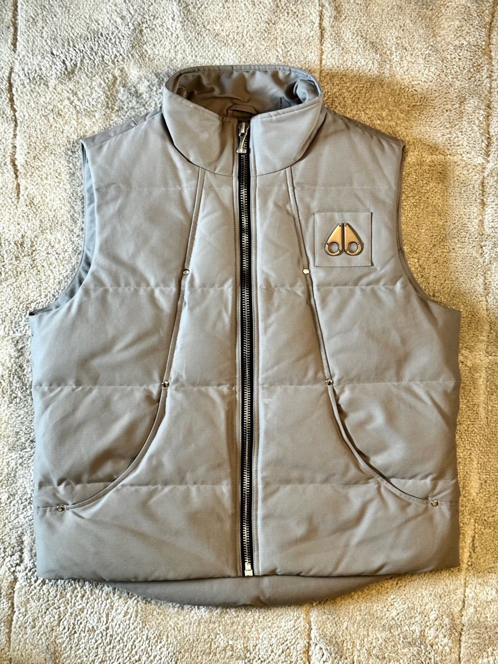 Moose Knuckles Montreal Vest in Storm Gray - with original tags and garment bag